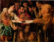 JORDAENS, Jacob The Satyr and the Peasant china oil painting artist